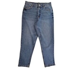 GAP Women Blue Denim High Waisted Straight Leg Jeans‎ Size 32R